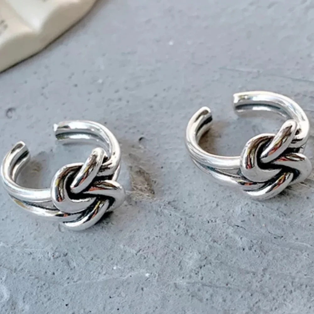 ⚡️Insta knotted lines sterling silver open ring - Picture 4 of 5